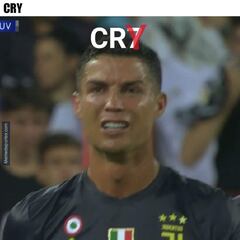 Champions League memes featuring Cristiano Ronaldo