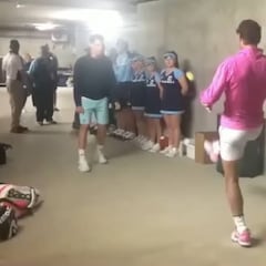 La calidad futbolística de Nadal y Thiem con una pelota de tenis