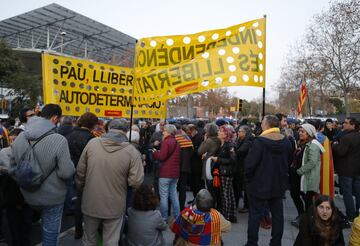 La manifestación independentista convocada antes del Clásico. 