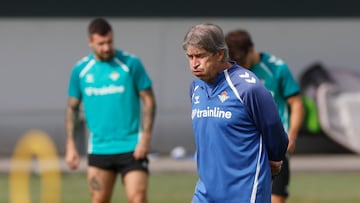 Manuel Pellegrini, en un entrenamiento.