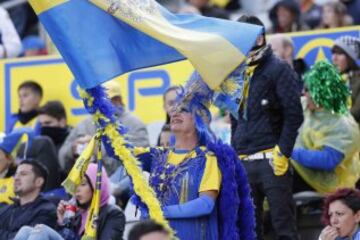 Aficionados de Las Palmas en las gradas.