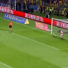 El penal que anotó Parot en el título de la Copa Argentina