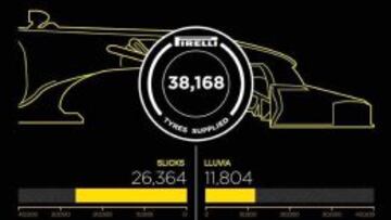 Algunos de los datos facilitados por Pirelli sobre 2014.