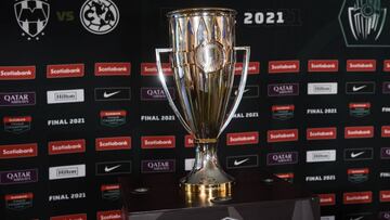  The Champion Trophy during Media Day, prior to the 2021 Scotiabank Concacaf Champions League Grand Final between CF Monterrey vs Club America, at the BBVA Bancomer Stadium, on October 27, 2021
 
 &lt;br&gt;&lt;br&gt;
 
 Trofeo de Campeon durante el Dia de medios, previo a la gran final de la Liga de Campeones Concacaf Scotiabank 2021 entre CF Monterrey vs Club America, en el Estadio BBVA Bancomer, el 27 de octubre de 2021.