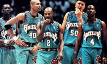 Pocas camsetas más feas que la de los Vancouver Grizzlies.