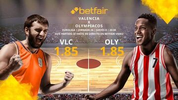 Valencia Basket vs. Olympiacos BC: horario, TV, estadísticas, clasificación y pronósticos