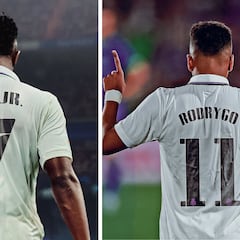 Cambio de dorsales en el Madrid: ¡Vinicius el 7 y Rodrygo, el 11!