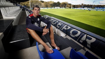 Dani Barcia, posando para AS en Abegondo.