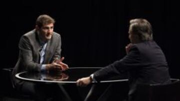 Iker Casillas, durante la entrevista con I&ntilde;aki Gabilondo.