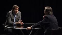 Iker Casillas, durante la entrevista con I&ntilde;aki Gabilondo.