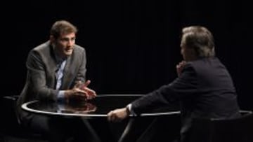 Iker Casillas, durante la entrevista con I&ntilde;aki Gabilondo.