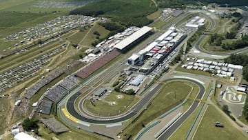 Vista aérea del circuito de Hungaroring.