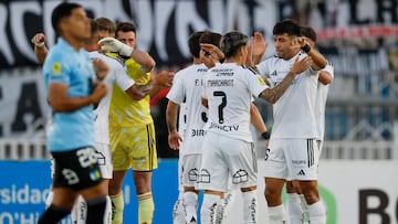 Futbol, O’Higgins vs Colo Colo.
Fecha 4, Liga de Primera 2026.
Los jugadores de Colo Colo celebran la victoria contra O’Higgins tras el partido de primera division disputado en el estadio El Teniente de Rancagua, Chile.
21/02/2026
Andres Pina/Photosport
Football, O’Higgins vs Colo Colo.
4th turn, 2026 First Division League.
Colo Colo’s players celebrate beating O’Higgins after a first division match at the El Teniente in Rancagua, Chile.
21/02/2026
Andres Pina/Photosport
