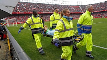 Siovas se tuvo que retirar por lesi&oacute;n del partido entre Sevilla y Legan&eacute;s.