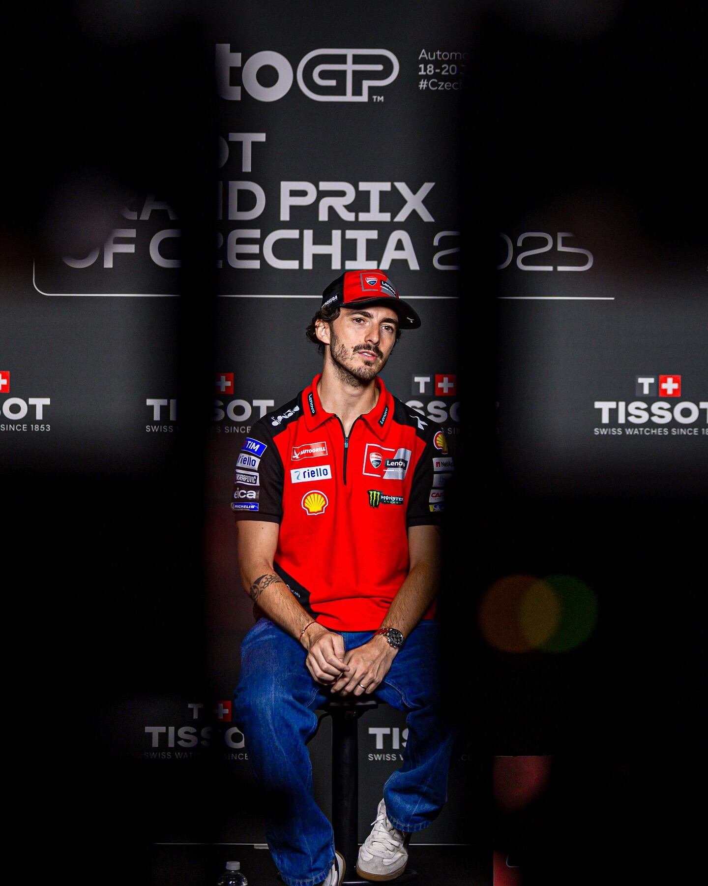 Bagnaia, en la rueda de prensa oficial del GP de República Checa de MotoGP.