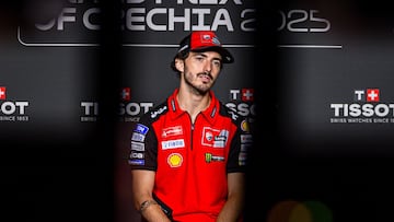 Bagnaia, en la rueda de prensa oficial del GP de República Checa de MotoGP.