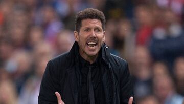 Simeone, técnico del Atlético de Madrid.