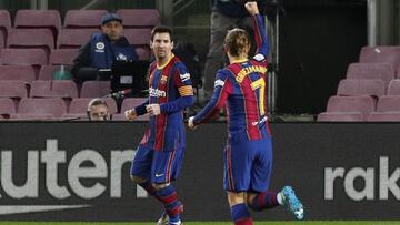 Messi, después de marcar el gol ante el Levante.