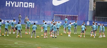 El entrenamiento del Atltico.