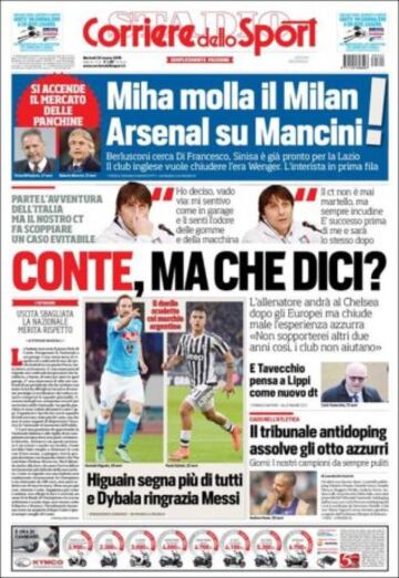 Portadas de la prensa mundial