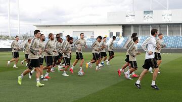 Entrenamiento del Real Madrid en el Di Stéfano.