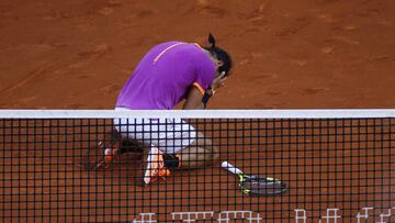 GRA573. MADRID, 14/05/2017.- El tenista español Rafael Nadal tras vencer al austriaco Dominic Thiem, en la final del torneo Mutua Madrid Open que se está disputando en la Caja Mágica, en Madrid. EFE/Kiko Huesca