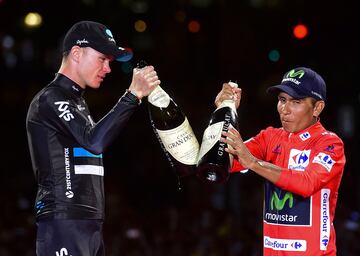Tras ganar su tercer tour intentó hacer el doblete Tour y Vuelta. Pero Nairo Quintana impidió al británico ganar la ronda española.