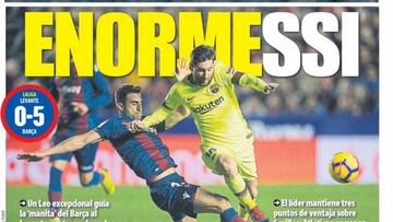 La prensa de Barcelona, a los pies de Leo: "Enormessi"