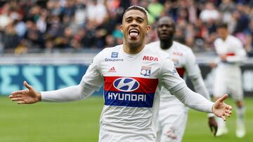 Soccer Football - Ligue 1 - Olympique Lyonnais vs Amiens SC - Groupama Stadium, Lyon, France - April 14, 2018   Lyon&#039;s Mariano celebrates scoring their first goal    REUTERS/Emmanuel Foudrot