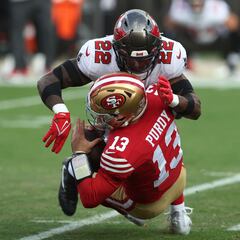 Brock Purdy sufrió lesión abdominal durante victoria contra Buccaneers