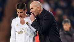 Zinedine Zidane: &quot;Con James sabe&iacute;s lo que ha pasado&quot;