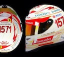 El casco del récord de puntos de Alonso para el GP de India