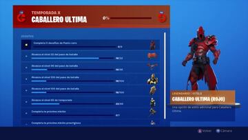 Fortnite Battle Royale - Temporada X: desaf&iacute;os de Caballero Ultima