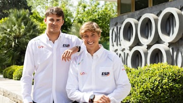 Diego Botín y Florian Trittel posan para AS en la sede del Consejo Superior de Deportes.