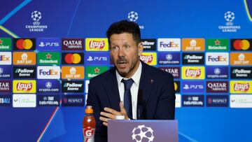Simeone, en rueda de prensa.