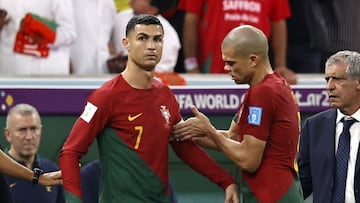 Cristiano y Pepe, durante el Mundial de Qatar.
