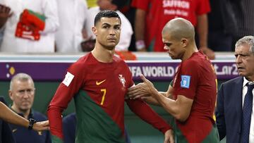Cristiano y Pepe, durante el Mundial de Qatar.