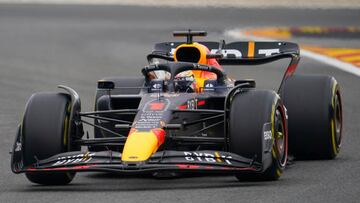 Max Verstappen of Holland driving the (1) Oracle Red Bull Racing RB18 Red Bull RBPTH001 during the F1 Rolex Belgian Grand Prix 2022 on August 26th, 2022 in Spa-Francorchamps, Belgium. (Photo by Alessio Morgese/NurPhoto via Getty Images)