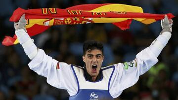 Joel Gonz&aacute;lez celebra su medalla de bronce en los Juegos de R&iacute;o de 2016.