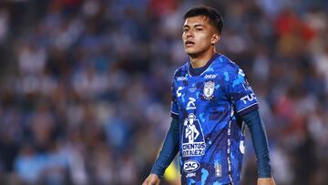 Miguel Rodriguez of Pachuca during the final leg match between Pachuca and Columbus Crew as part of the CONCACAF Champions Cup 2024, at Hidalgo Stadium on June 01, 2024 in Pachuca, Hidalgo, Mexico.