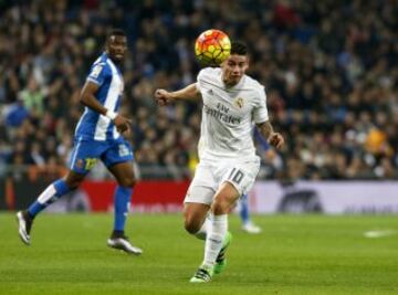 James fue titular en la victoria del Real Madrid ante Espanyol. Aprovechó otra oportunidad que le dio Zidane.