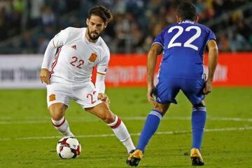 Isco during last night's game against Israel