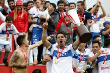 Universidad Católica - El gran año de los cruzados comenzó en el Clausura 2015-16. Peleando el título hasta la última fecha, se quedó con el torneo tras derrotar a Audax Italiano por 2-1. El triunfo, sumado a la derrota de O'Higgins, rival directo, terminó con cinco años de sequía a nivel nacional.