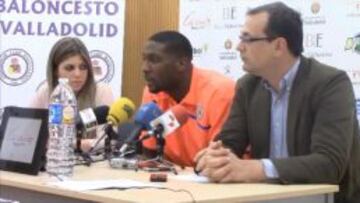 Lamont Mack, en la rueda de prensa del Valladolid.