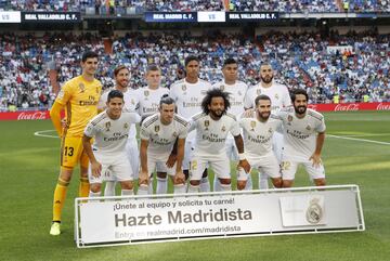 El once inicial del Real Madrid. 