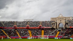 Barca host PSG at their temporary Olympic venue home in the Champions League. They are awaiting the completion of major renovation work at their city-centre home.