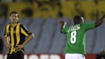 <b>HUMILLANTE</b>. El Peñarol encajó una dolorosa derrota por 0-4 ante el Atlético Nacional colombiano.