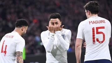 Jesse Lingard, celebrando su gol frente a Holanda.