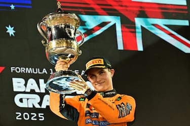 El piloto de Mclaren, Oscar Piastri, ganador de la carrera.