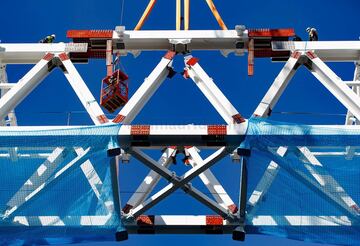 Official photographs of construction work on the Santiago Bernabéu. October 2020.